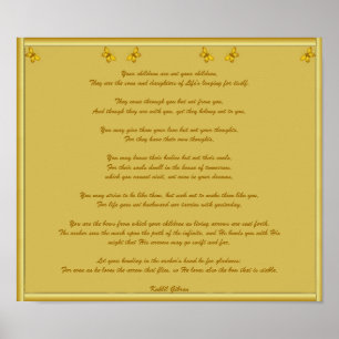 Affiches Enfants par Kahlil Gibran