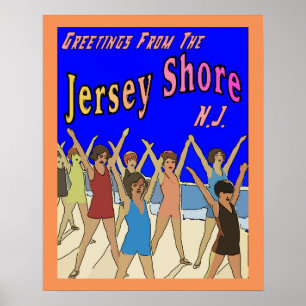 Affiches Enfants sur Jersey Shore, ajouter du texte ou des 