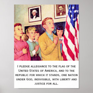 Affiches Engagement au drapeau américain