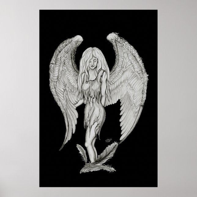 Affiches Engel - Design noir et blanc (Devant)