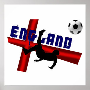 Affiches England soccer bicycle kick gift t-shirts and gear
