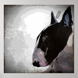Affiches English Bull Terrier, art urbain contemporain pour