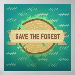 Affiches Enregistrer la forêt