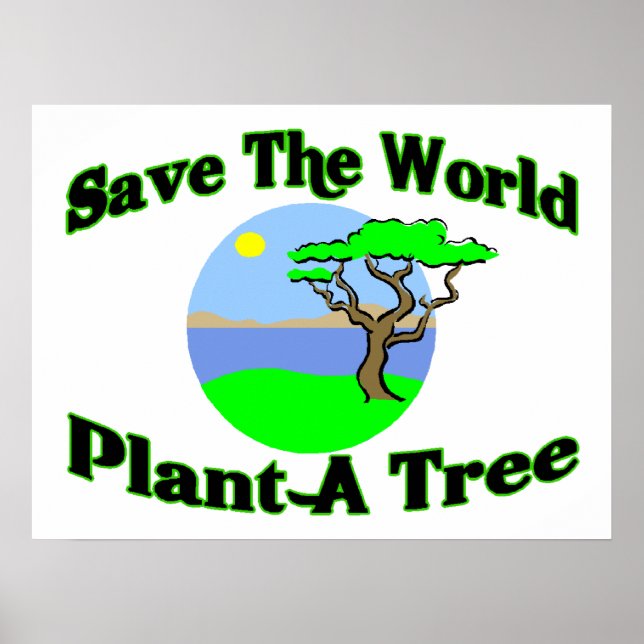 Affiches Enregistrer Un Arbre Au Plante Mondial (Devant)