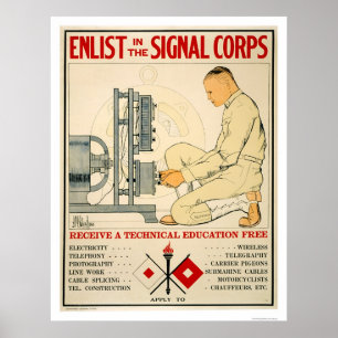 Affiches Enrôlez dans les corps 1919 de signal