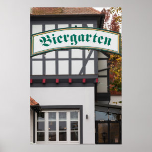 Affiches Enseigne de Biergarten, Allemagne