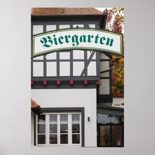 Affiches Enseigne de Biergarten, Allemagne (Devant)