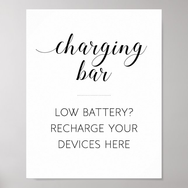 Affiches Enseigne de mariage de chargement d'électronique é (Devant)