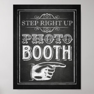 Affiches Enseigne de Photobooth à style de craie