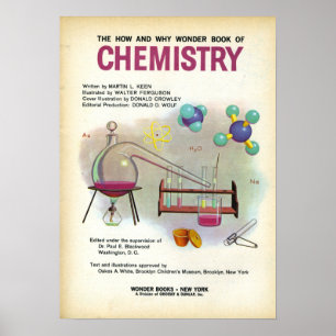 Affiches Enseignement en chimie à l'école vintage