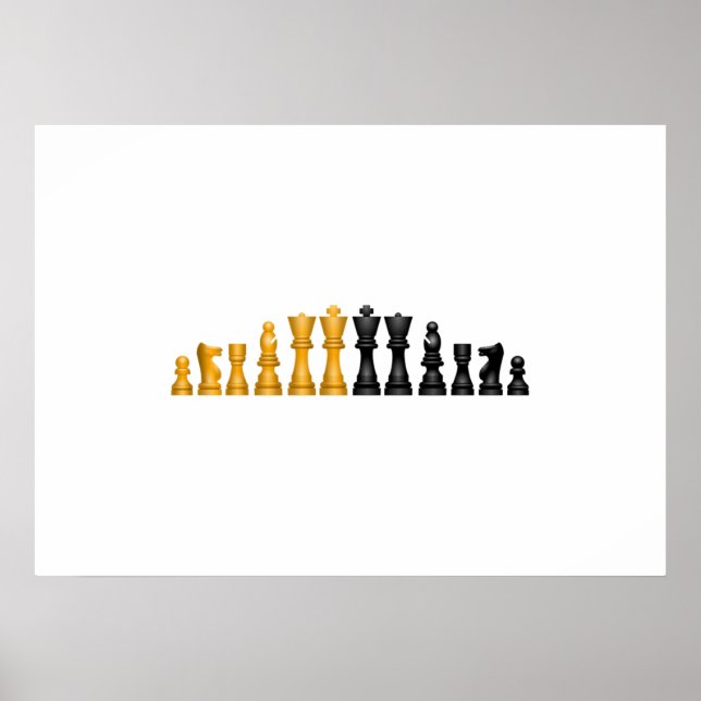 Affiches Ensemble d'échecs (Devant)