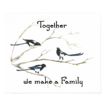 Ensemble nous faisons Famille Magpie Bird Citation