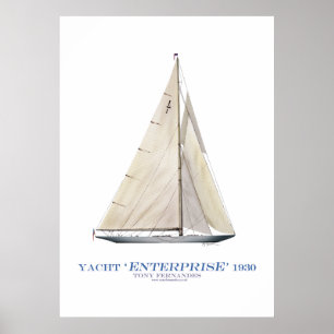 Affiches entreprise 1930, fernandes élégants de yacht de