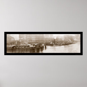 Affiches Épave de la photo 1915 de bateau d'Eastland