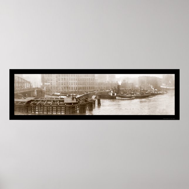 Affiches Épave du navire Eastland Photo 1915 (Devant)