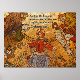 Affiches Ephisiens 4:32 Jésus Mosaïque