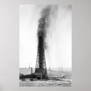 Affiches EPIC OIL WELL GUSHER c. 1920
