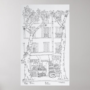 Affiches Épicerie   Rue Brea, Paris, France