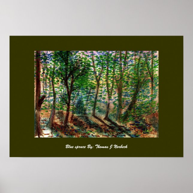 Affiches Épinette bleue, Épinette bleue Par : Thomas J Norb (Devant)