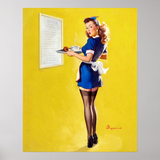 Affiches Épingle de la serveuse (Devant)