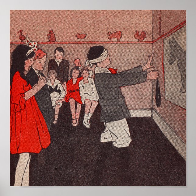 Affiches Épingler la queue âne (Devant)