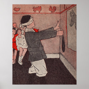 Affiches Épingler la queue Âne Vintage Enfants