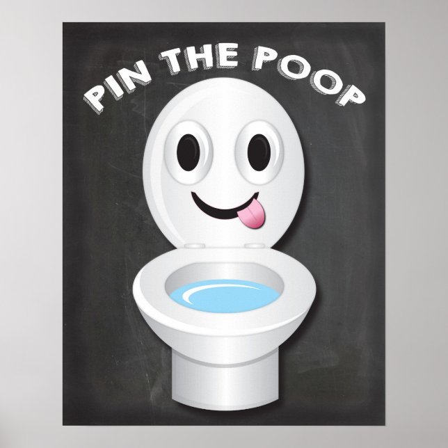 Affiches Éplucher le caca sur le jeu Emoji Toilet (Devant)