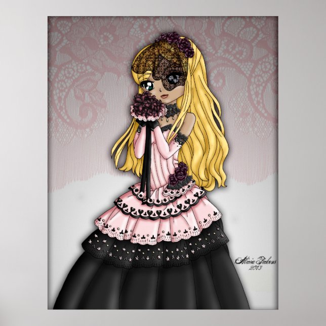 Affiches Épouse en dentelle gothique - Blonde (Devant)