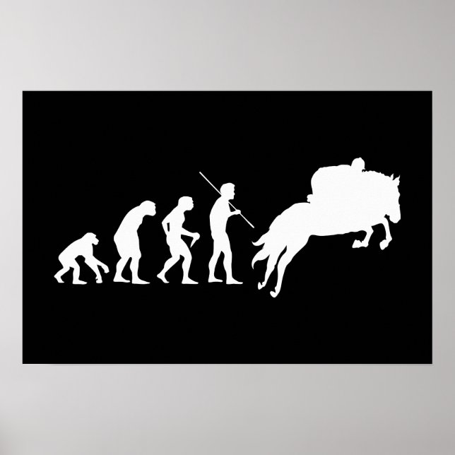 Affiches Equestrian Evolution from Man to Horseback (Devant)