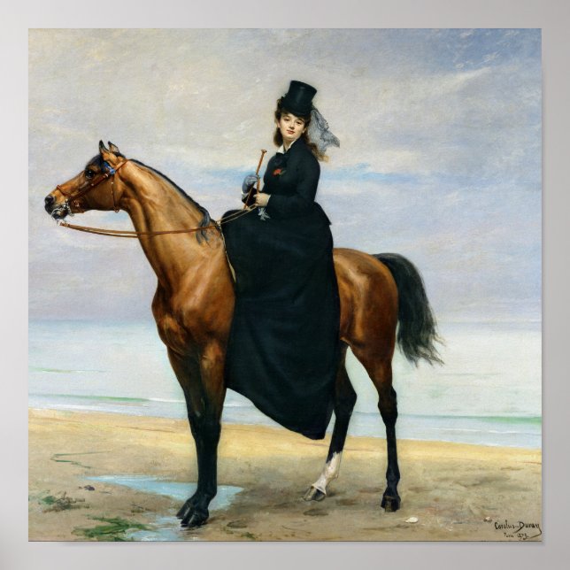 Affiches Equestrian Portrait of Mademoiselle Croizette (Devant)