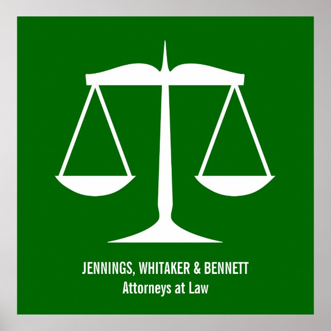 Affiches Équilibre Classique de la Balance de la Justice Ar (Devant)