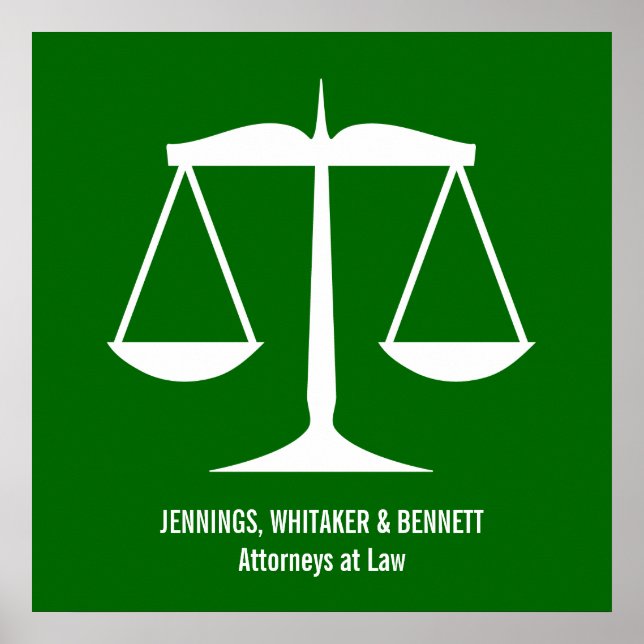 Affiches Équilibre Classique de la Balance de la Justice Ar (Devant)