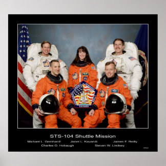 Affiches Équipage de la - STS-104 Shuttle Mission - 1002