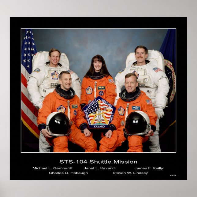 Affiches Équipage de la - STS-104 Shuttle Mission - 1002 (Devant)