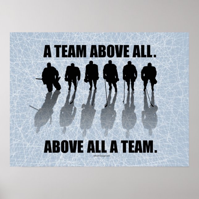 Affiches Équipe au-dessus de tous (Hockey) (Devant)