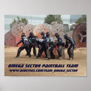 AFFICHES ÉQUIPE DE PAINTBALL DE SECTEUR D'OMEGA