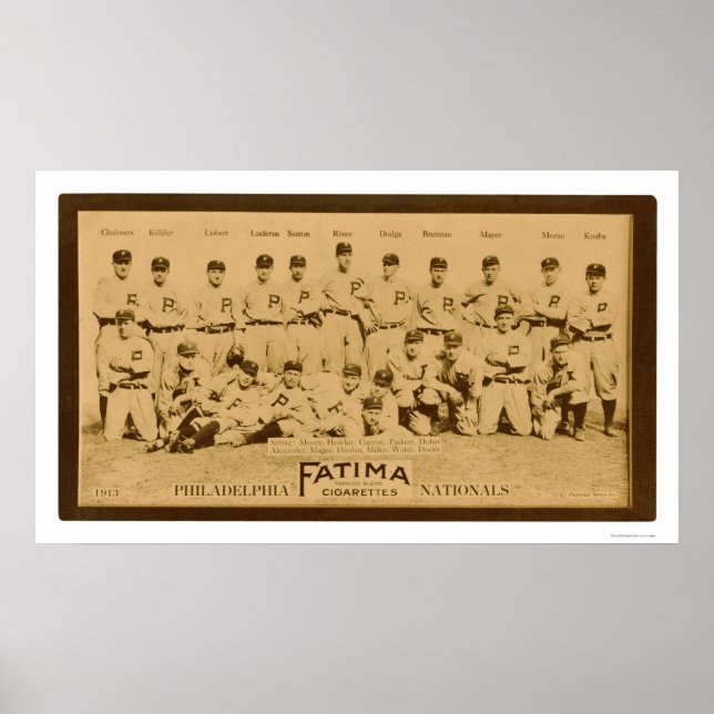 Affiches Équipe de Philadelphie Phillies 1913 (Devant)