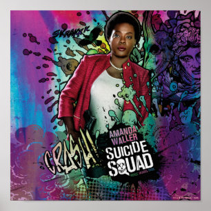 Affiches Équipe de suicide   Amanda Waller Character Graffi