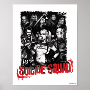 Affiches Équipe de suicide   Grunge Group Photo