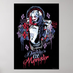 Affiches Équipe de suicide   Harley Quinn Graffiti encré