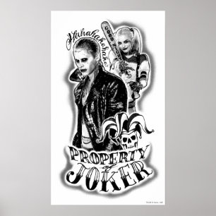 Affiches Équipe de suicide   Joker & Harley Airbrush Tattoo