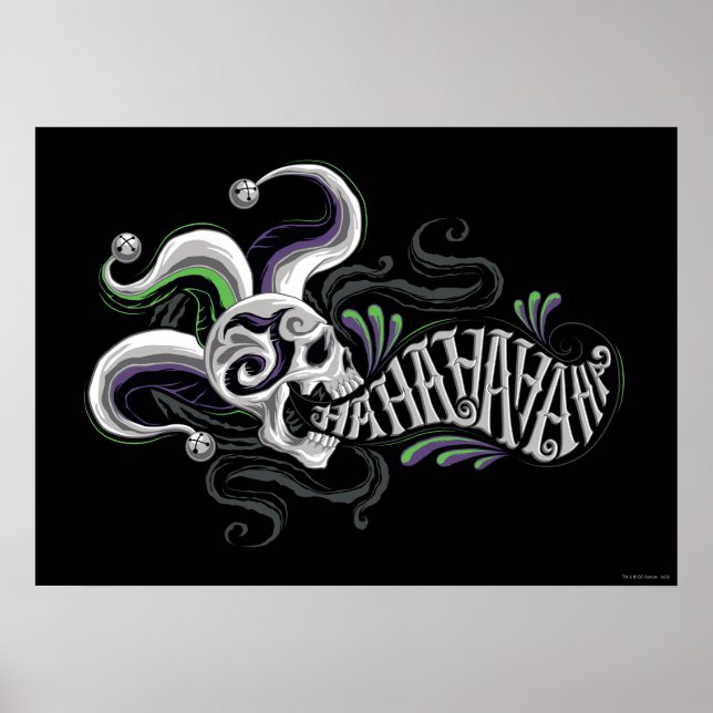 Affiches Équipe de suicide | Joker Skull - Haha (Devant)