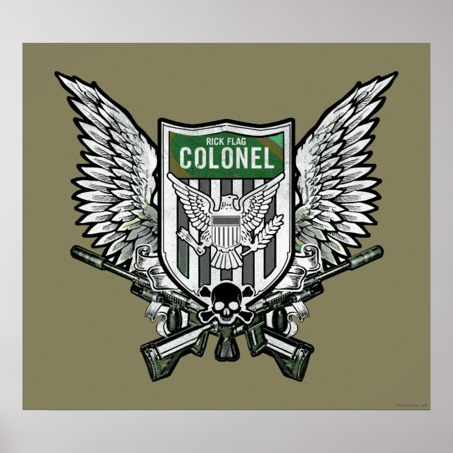 Affiches Équipe de suicide | Rick Drapeau aile crête de tat (Devant)