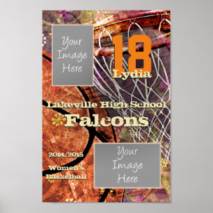 Affiches équipe et joueur photo filles basketball