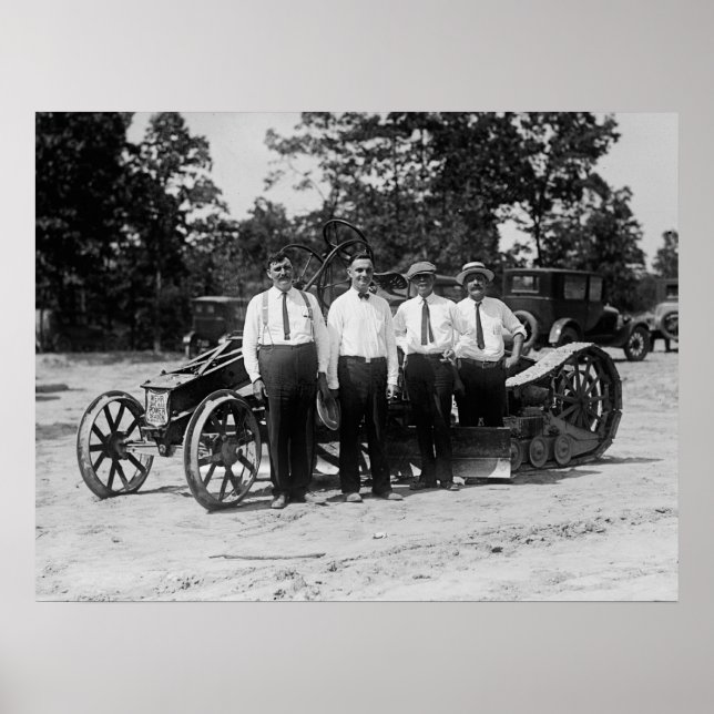 Affiches Équipement de construction routière des années 192 (Devant)