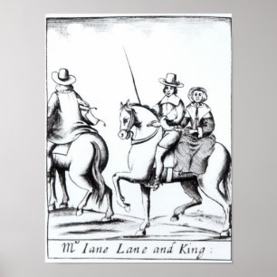 Affiches Équitation de Mme Jane Lane avec le Roi Charles II