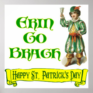 Affiches Erin Go Braugh Joyeuse Fête de la Saint-Patrick