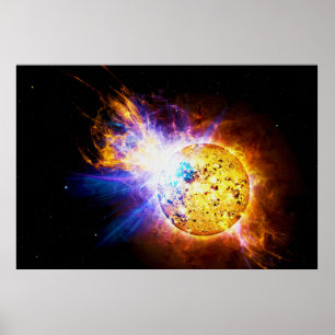 Affiches Éruption chromosphérique de la laque de l'étoile