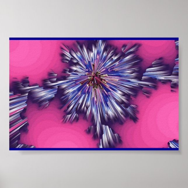 Affiches Éruption rose océan (Devant)