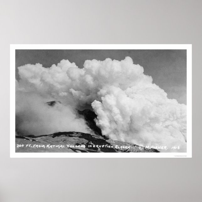 Affiches Éruption volcanique de Katmai 1912 (Devant)